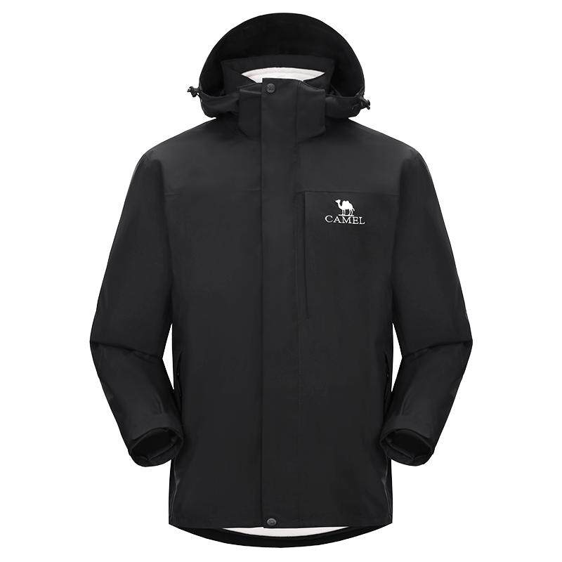 骆驼冲锋衣三合一可拆卸两件套男女情侣款外套户外防水旅游登山服