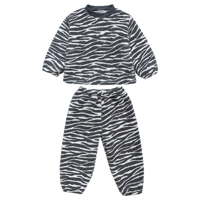 男童睡衣秋冬法兰绒套装男宝宝小领口套装男孩套头云朵绒绒家居服