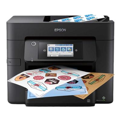 Epson/爱普生 WF-4838彩色标签打印机办公用复印机一体家用扫描喷墨A4不干胶条码彩印机自动双面墨水打印机