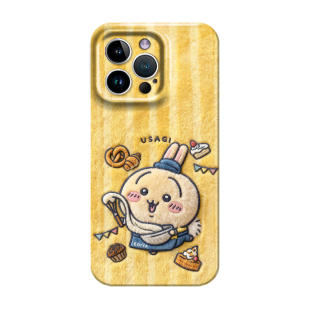 毛绒chiikawa适用苹果17promax手机壳iphone16pro秋冬15plus乌萨奇14小八13mini吉伊12卡哇11新款x/8/xr/xs/7