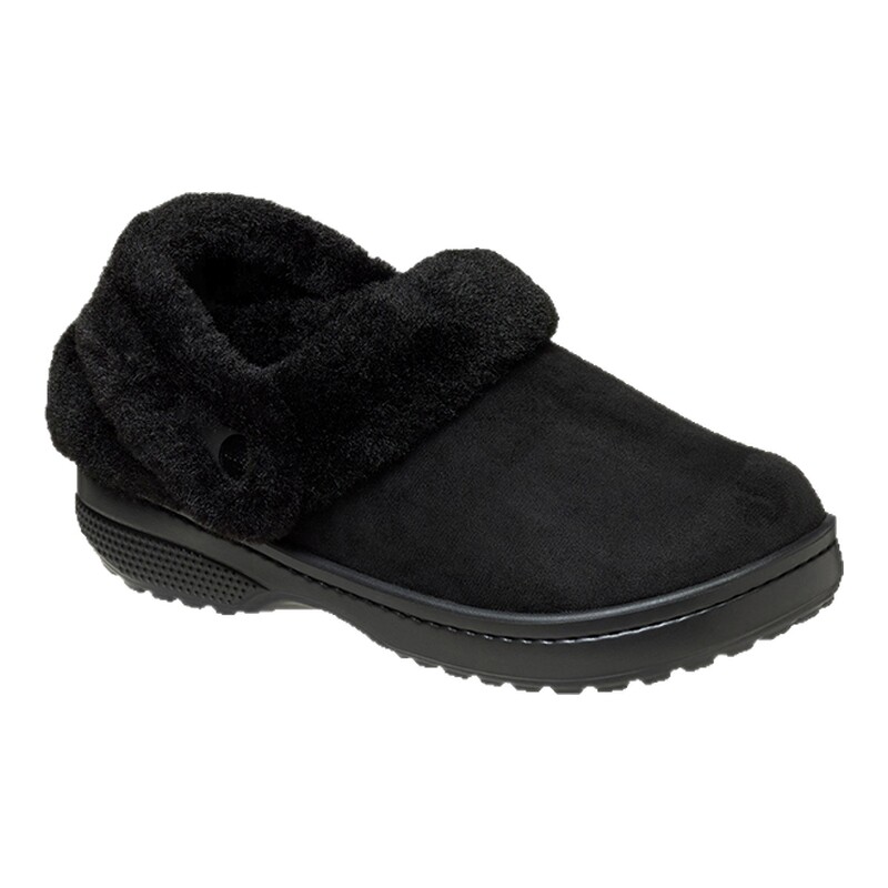Crocs经典雪绒仿麂皮洞洞鞋