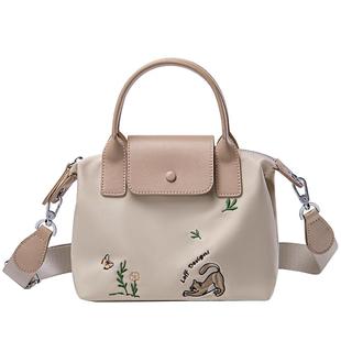 莱夫饺子包女2026新款斜挎包高级感尼龙托特包百搭轻便小型手提包