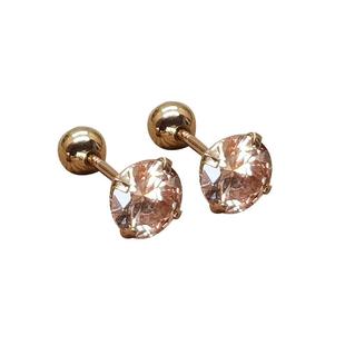 超闪耳骨钉细针香槟金色高级感2025年新款潮925纯银针小耳钉耳饰