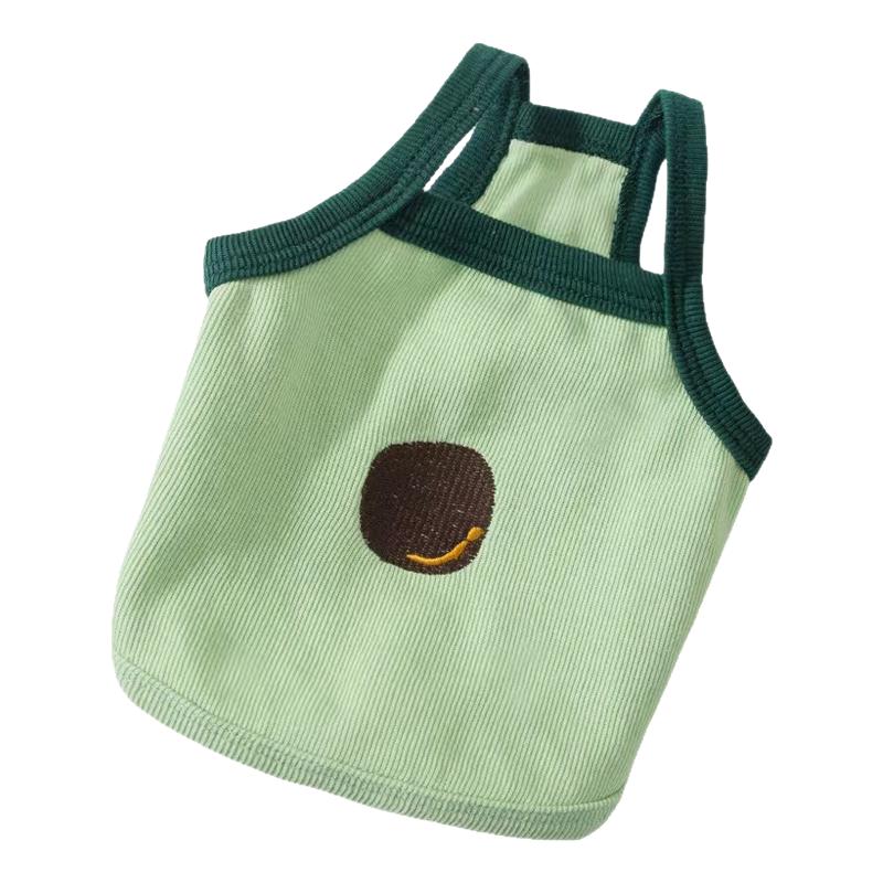 宠物春夏薄款吊带背心猫咪狗衣服泰迪比熊牛油果小型幼犬绿色休闲