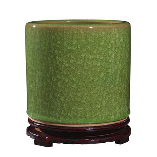 景德镇陶瓷器笔筒办公室桌面书桌摆件毛笔收纳高档教师礼品大容量