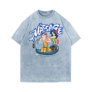 TEE7-日系动漫龙珠魔人布欧冰激凌夏季ins风卡通纯棉宽松情侣T恤