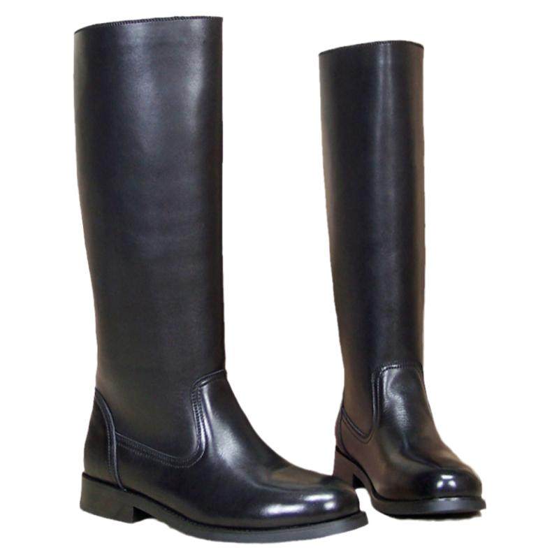 Leseul马靴男高筒男士仪仗队阅兵升旗真牛皮无拉链套筒骑士长靴子