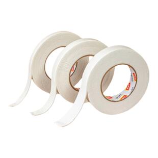 得力海绵双面胶墙面强力固定专用泡沫胶学生手工用泡绵胶双面贴大卷加厚高粘度办公胶带用品