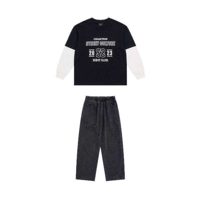 儿童演出服街舞潮装男童嘻哈套装hiphop潮牌女童装爵士舞表演服装