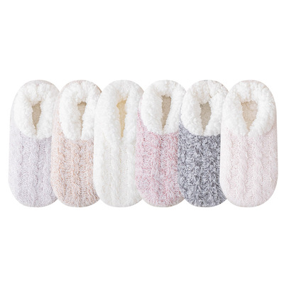 羊羔绒袜子女秋冬季加绒加厚保暖