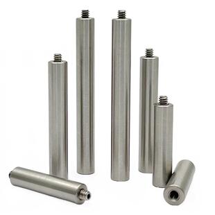 公制直径6mm两端带M3螺纹孔笼式同轴支杆 配螺丝 不锈钢光学接杆