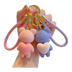 背着善宰跑同款爱心小熊挂件卡通小饰品情侣钥匙扣女可爱书包挂饰