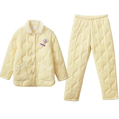 居家舒适睡衣套装红豆夹棉居家服