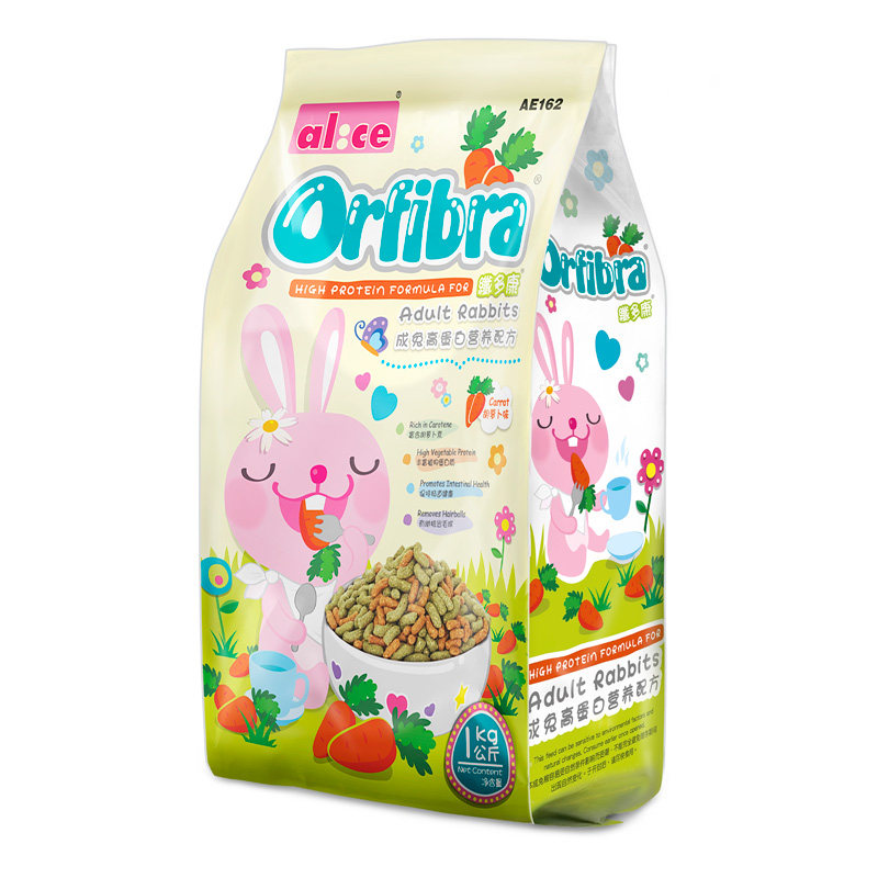 alice蛋白营养膨化成兔粮胡萝卜兔饲料提摩西草兔子粮食1kg