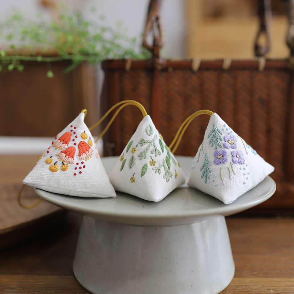 花暖花语粽子团端午香囊料手工刺绣DIY材料包初学送宝男友平安符