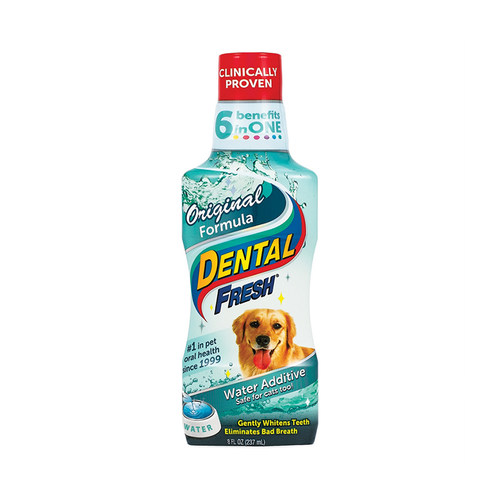 美国进口DENTAL FRESH清新乐宠物漱口水可食用狗猫咪除口臭洁齿水