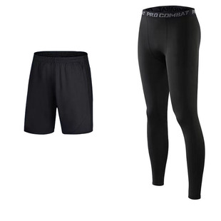 冬季跑步装备冬天足球训练房紧身裤篮球衣服健身服男速干运动套装