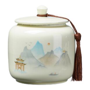 陶瓷茶叶罐精品高档密封罐高级感防潮储茶专用罐子装绿茶高端分装