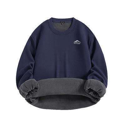 真维斯华夫格圆领卫衣男款2025