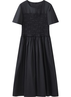【商场同款】播26夏新品A字连衣裙肌理感打揽收腰裙子BDT2LD1728