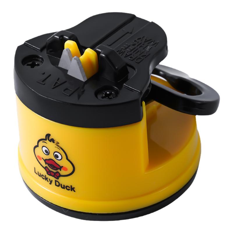 小黄鸭磨刀神器磨刀石家用快速磨刀器全自动吸盘厨房菜刀工具钨钢