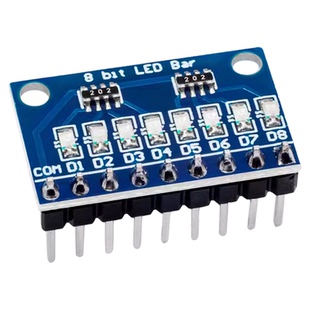 3.3V-24V 8 位蓝色/红色共阳极/阴极 LED 指示灯模块 diy