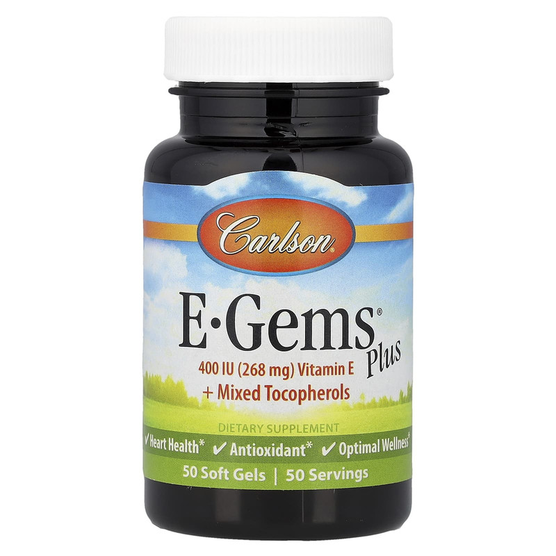 Carlson,E-Gems Plus,400 国际单位(268 毫克),250 粒软胶囊