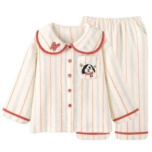 【新年战袍】睡衣女冬季可爱娃娃领法兰绒加厚套装可外穿家居服