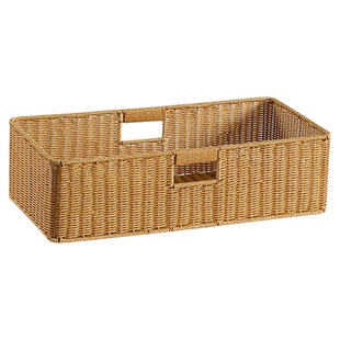 KENS抽屉式茶几电视柜格子柜收纳筐藤编收纳框杂物整理储物篮子