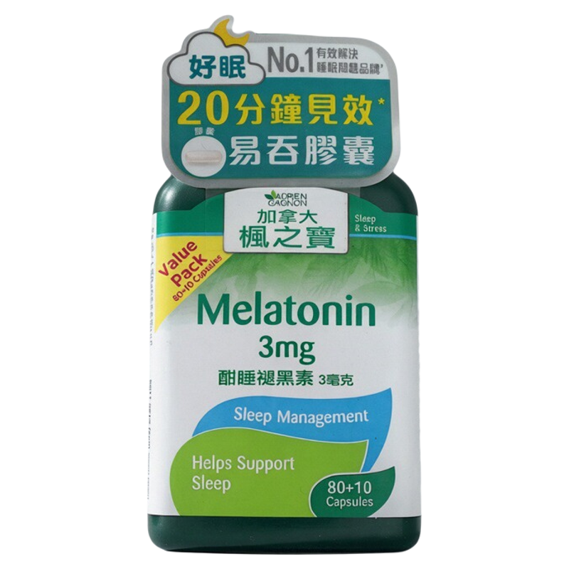枫之宝酣睡褪黑素90粒助眠