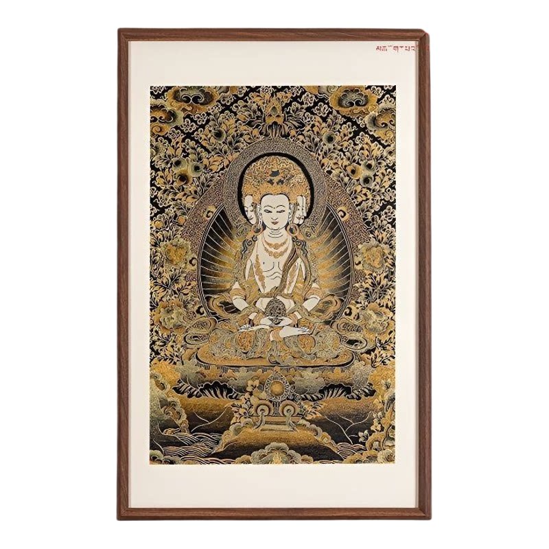 刺绣唐卡大日如来西藏式装饰画