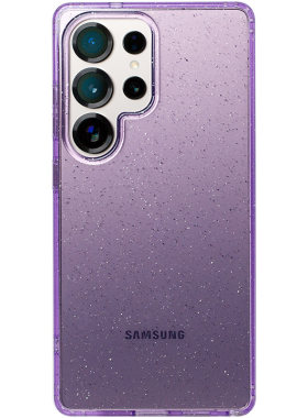 适用三星Galaxy手机壳S25防摔新款ultra保护套s24外壳p十透明U +轻奢5G高级感plus闪粉ins女款s23粉色紫色