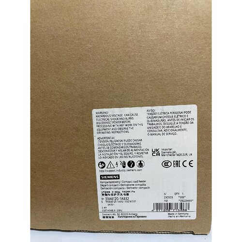 议价3RA61201AB32SIRIUS紧凑型负荷馈线适用