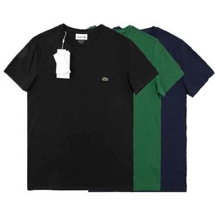 【自营】Lacoste法国鳄鱼圆领T恤男休闲透气纯色短袖夏季网球穿搭