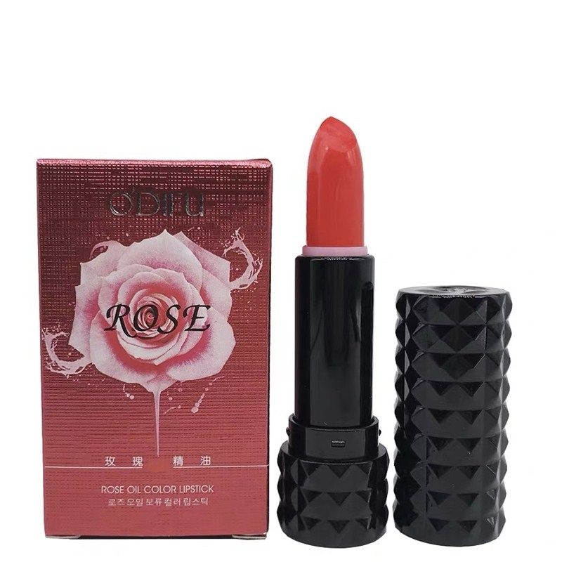 奥迪芙玫瑰精油健康唇膏保湿滋润不沾杯不脱色温变口红咬唇妆