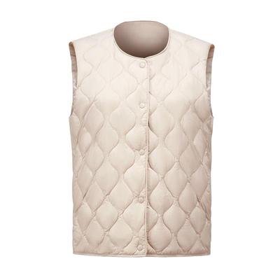 马克华菲菱形格纹羽绒马甲