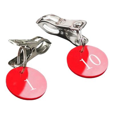 号码牌数字牌麻辣烫叫号牌不锈钢夹子号牌带铁圈寄存编号牌餐厅牌