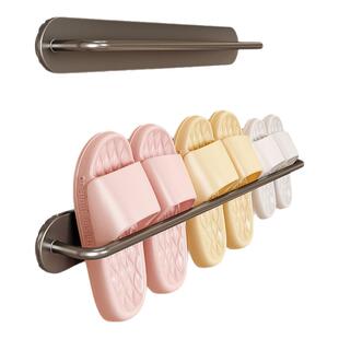 门后磁吸拖鞋架免打孔卫生间置物架鞋子沥水收纳挂钩厕所壁挂挂架