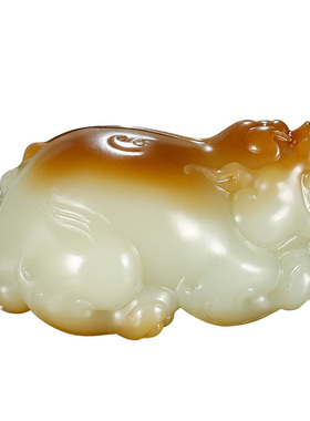 和田玉貔貅手把件男款