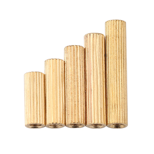 双通圆形滚花铜柱M2单头圆型安防监控螺柱双头摄像机螺丝柱隔离柱