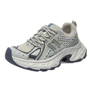 星期六网面厚底老爹鞋女2025夏季新款时尚运动鞋今年爆款增高鞋女