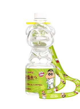 乔克蒂姆蜡笔小新饮用天然矿泉水580ml背带款含锶整箱联名卡通