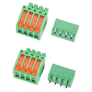 KF2EDG 3.5/3.81mm弹簧式快速接线端子插头绿色2 3 4 5 6 8 12Pin