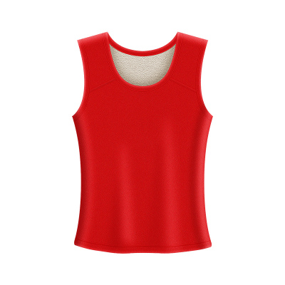 羊毛蚕丝德绒保暖背心男