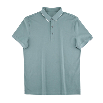 夏季SUPIMA棉珠地男士翻领POLO衫