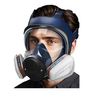 活性炭防毒面具全面罩喷漆专用防甲醛化工气体放毒具实验室防护