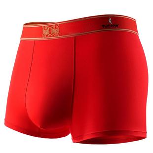 啄木鸟本命年碌柚叶男士内裤驱邪好运大码新年结婚喜庆大红色幸运