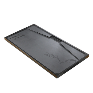 天然乌金石茶盘单盘家用中式简约客厅石盘石头茶海茶具石茶台拖盘