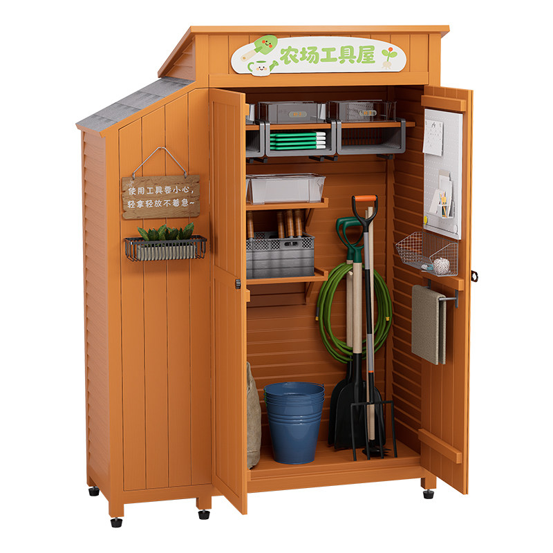 寅工农具钉耙铁锹水桶肥料收纳柜