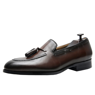 乐福鞋欧美商务休闲流苏小皮鞋